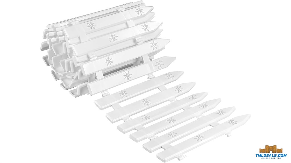 Tmldeals.com - AODAER Christmas Tree Thick White Plastic Picket Fence ...