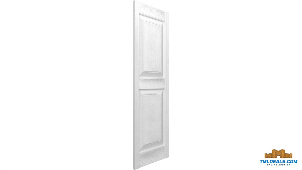 Tmldeals.com - 12 in. x 48in. Raised Panel Vinyl Exterior Shutters Pair ...