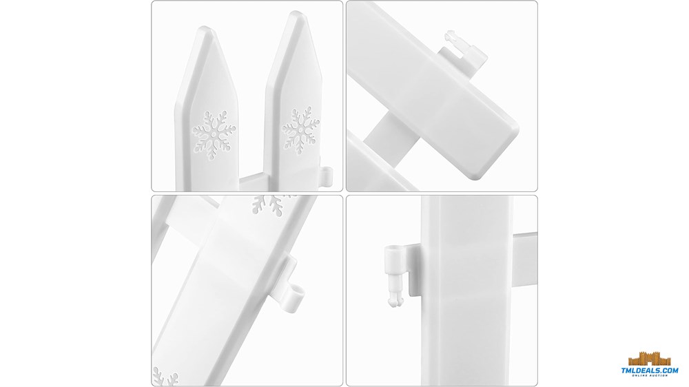 Tmldeals.com - AODAER Christmas Tree Thick White Plastic Picket Fence ...