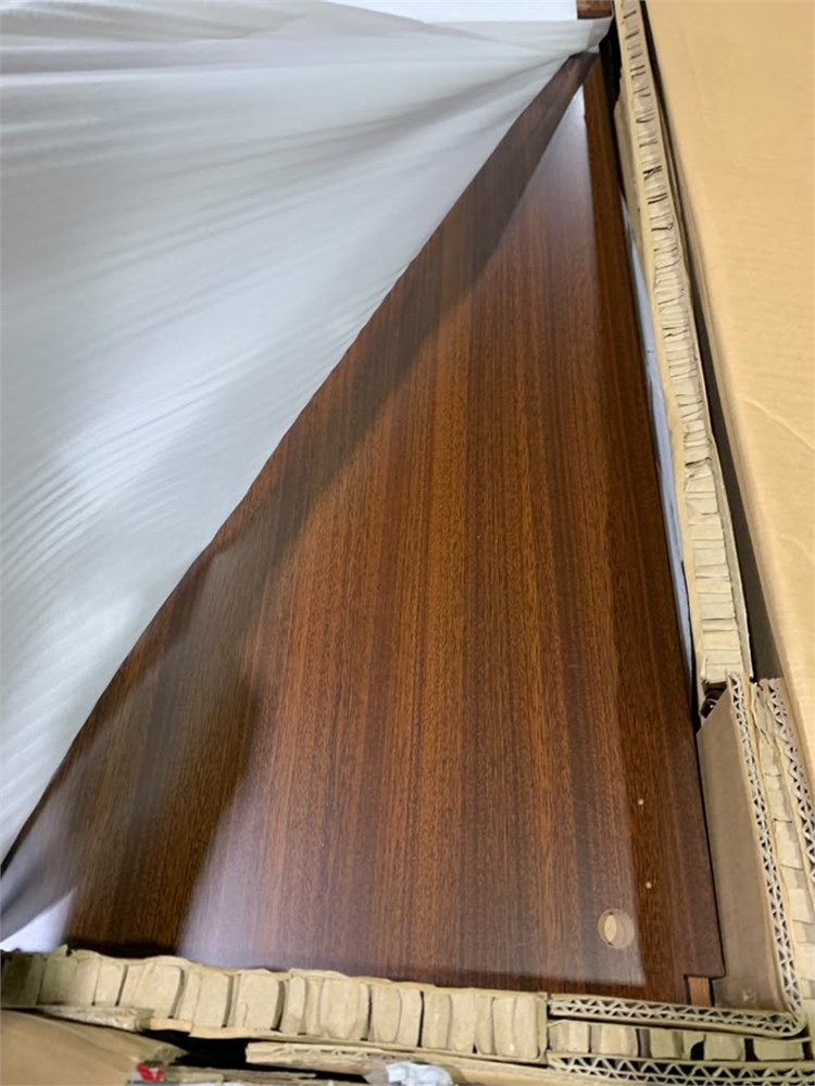 Tmldeals.com - Bradstone Walnut Brown Wood Secretary Desk