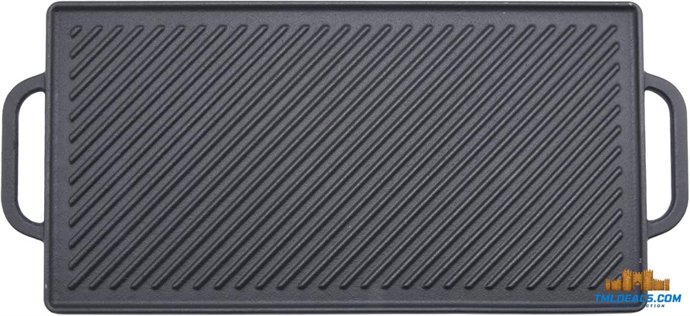 Tmldeals.com - GGC Cast Iron Reversible Griddle Double-sided Griddle ...