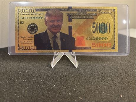 Trump Bank Note/coin Tmldeals.com - Donald Trump 24K Gold $5000 Bank Note