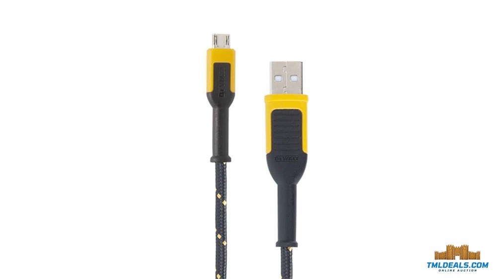 Micro Usv End Tmldeals.com - DEWALT 6 ft. Reinforced Braided Cable for Micro-USB