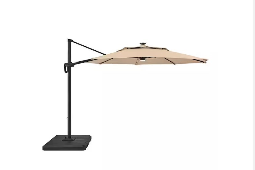 hampton bay 10 solar led patio umbrella Best Choice Products 10ft Offset Hanging Outdoor Market with Easy Tilt Adjustment Go big this sunny season with an umbrella built for more Hampton Bay 11 ft. Cantilever